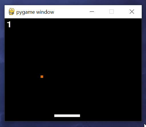 pong.py game screen capture