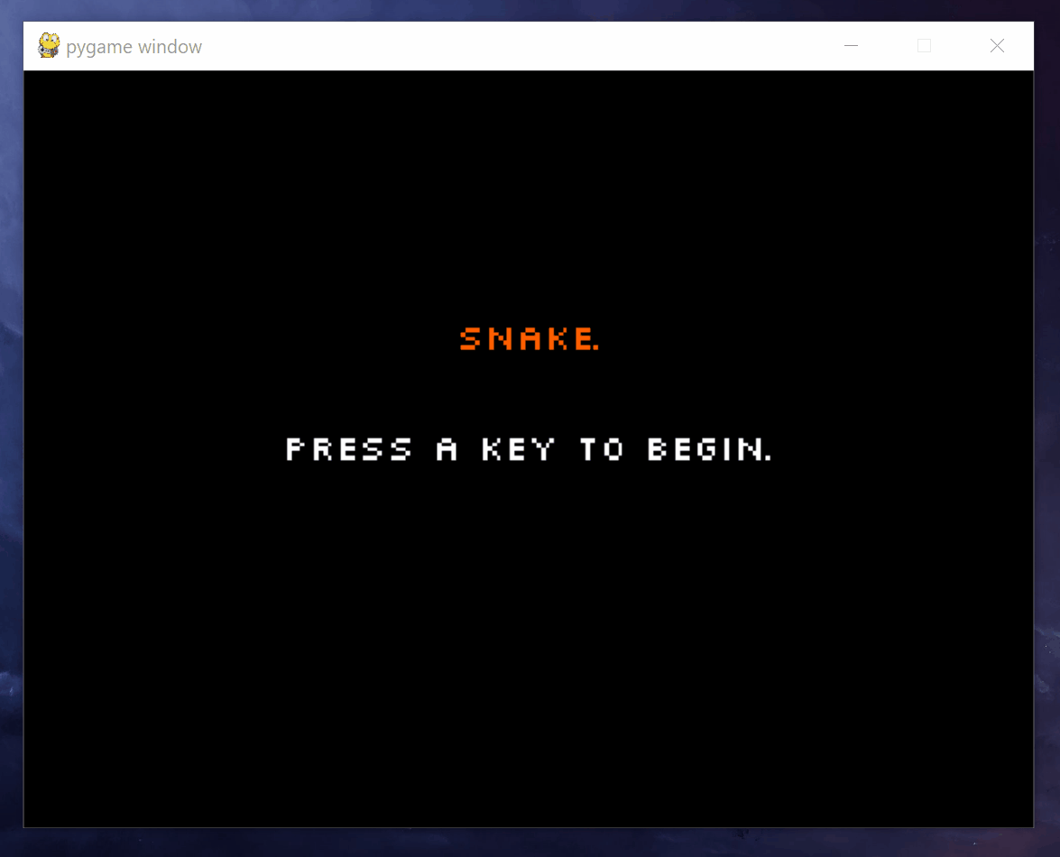 snake.py screen capture